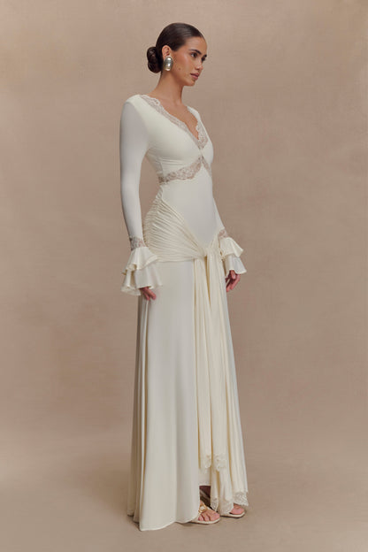 Robe Maxi en Dentelle Electra - Ivoire