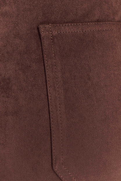 Pantalon Logan en similicuir - Chocolat noir