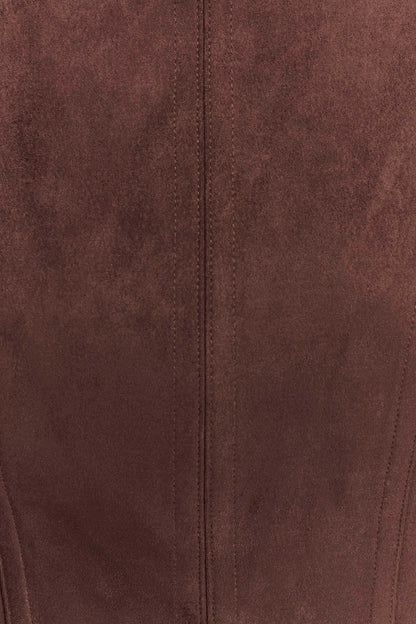 Halter en simili daim Logan - Chocolat noir