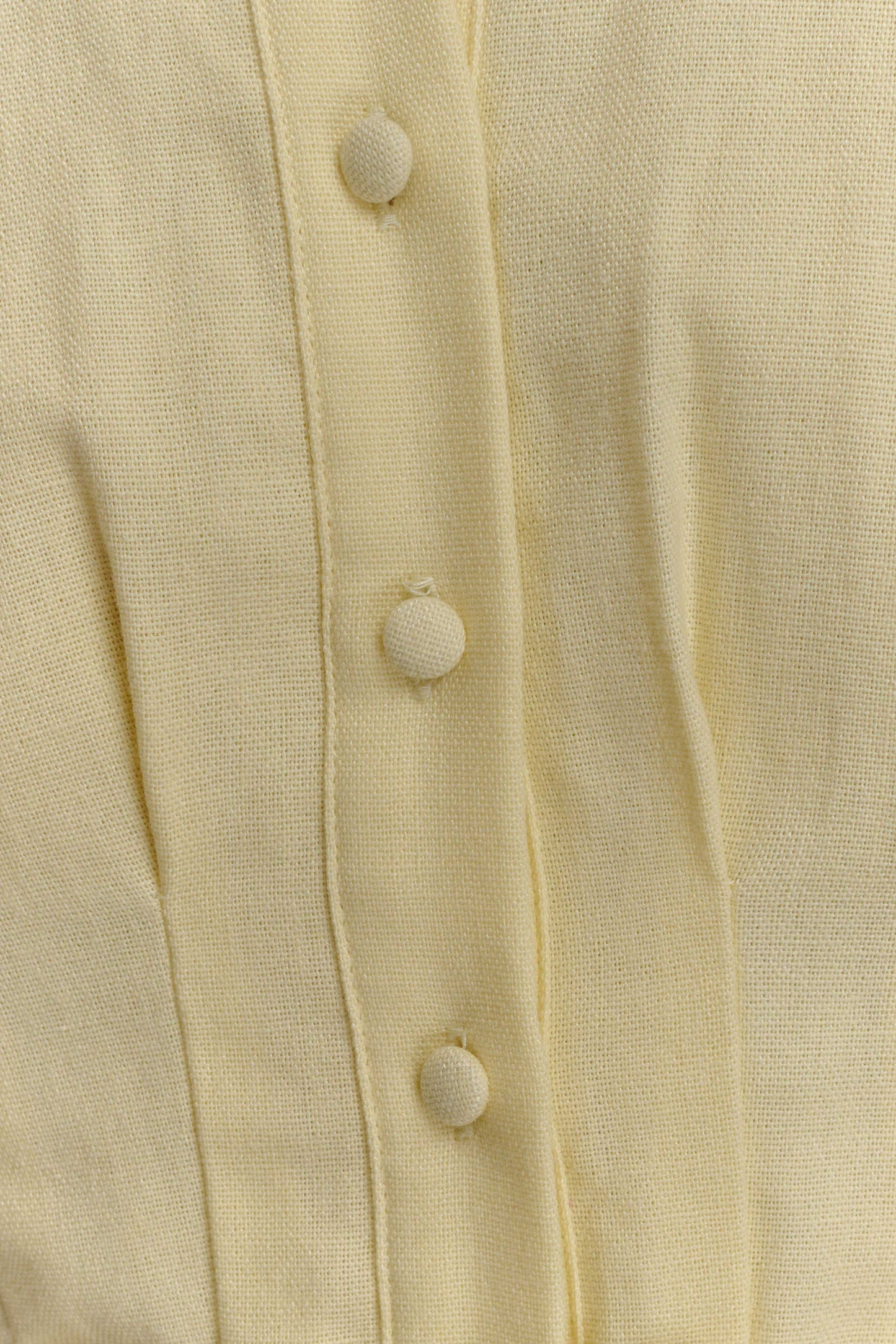 Mini-robe en lin à boutons Aysha - Citron