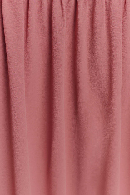 Robe midi en mousseline de soie Georgina - Rose brûlé