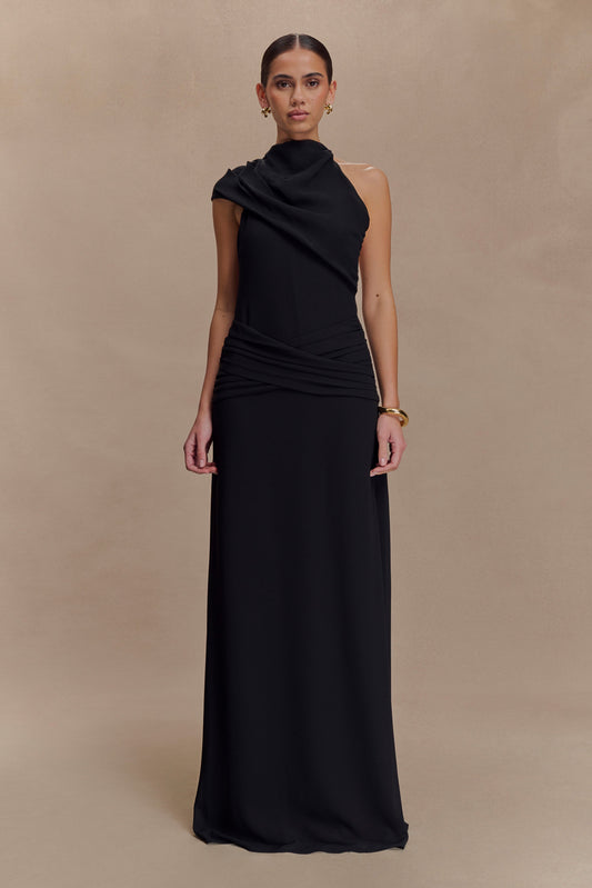 Robe Maxi en Chiffon Analia - Noir
