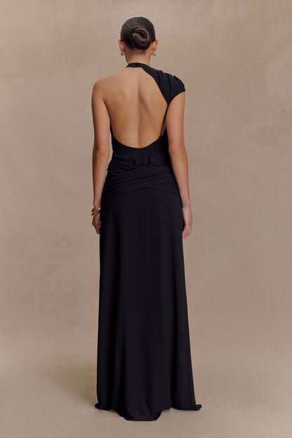 Robe Maxi en Chiffon Analia - Noir