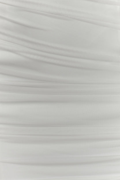 Jianna Mini-robe en maille sans bretelles - Blanc