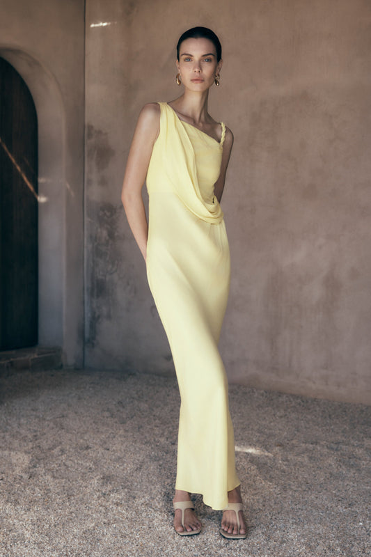 Robe Maxi Découpe Lorieanne - Citron