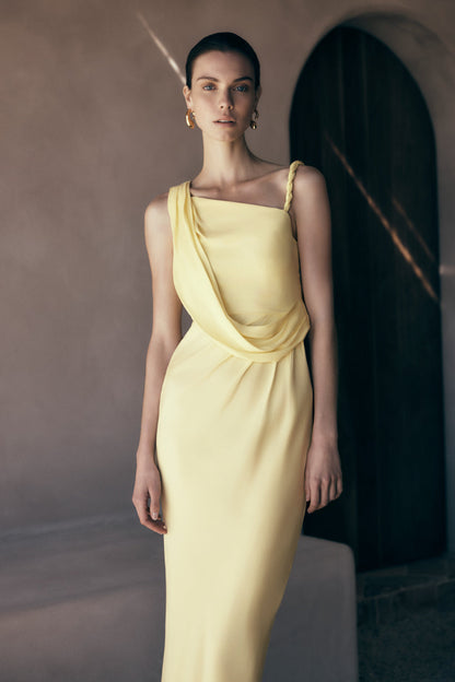 Robe Maxi Découpe Lorieanne - Citron
