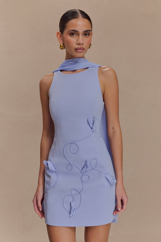 Mini-robe brodée Skyler Suiting - Lilas