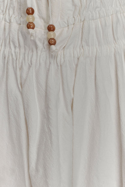Robe midi en coton à plis Elias - Blanc