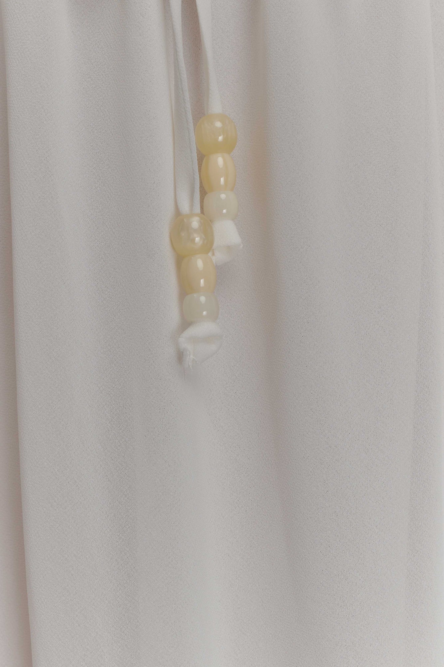 Carlie Haut en mousseline de soie avec nœud croisé - Ivoire