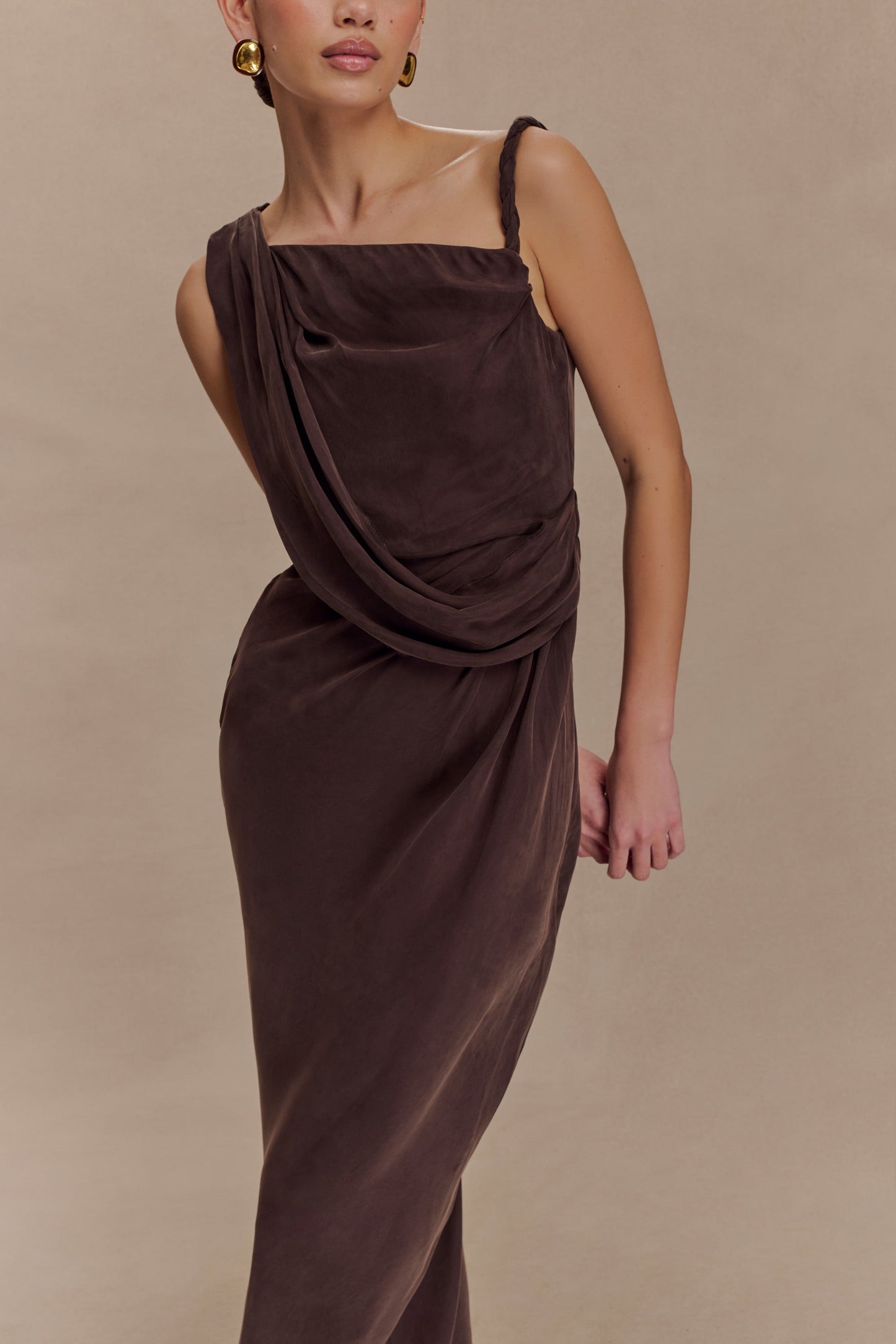 Robe Maxi Dégradée Lorieanne - Chocolat Noir
