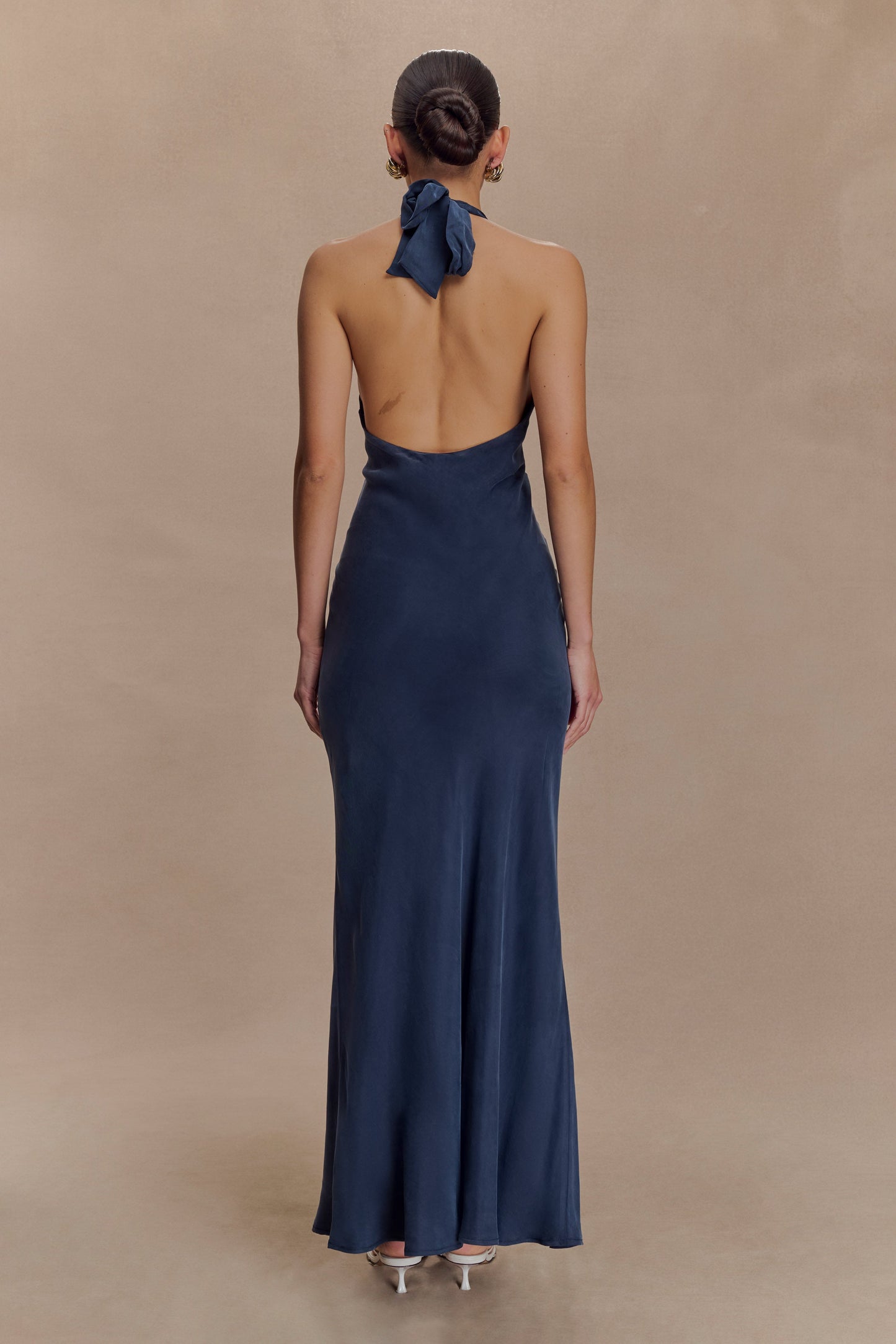 Robe Maxi Halter Louisiana - Bleu Marine