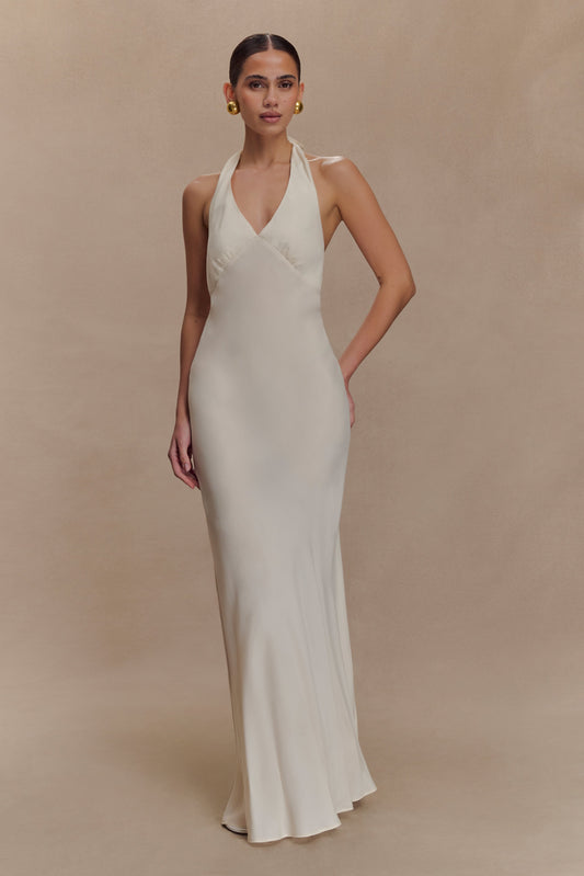 Robe Maxi Halter Louisiana - Ivoire