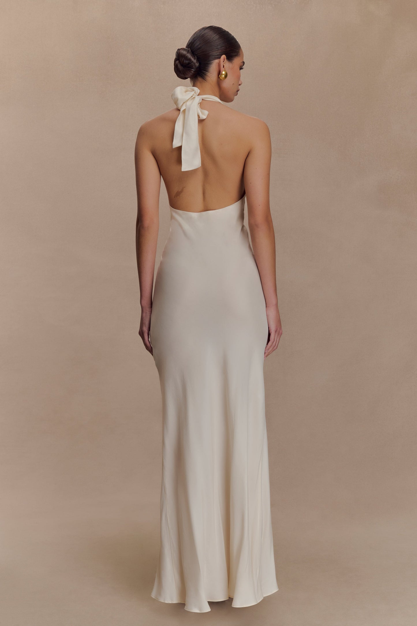 Robe Maxi Halter Louisiana - Ivoire