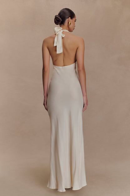 Robe Maxi Halter Louisiana - Ivoire