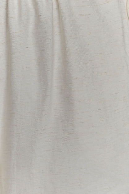 Pantalon droit à cordon de serrage Callum - Blanc