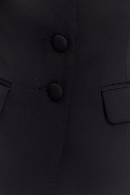 Top tailleur à manches bouffantes Opal - Noir