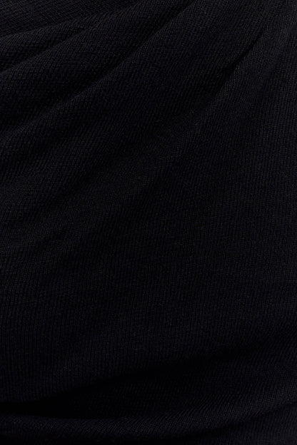 Top en tricot torsadé et drapé Culver - Noir