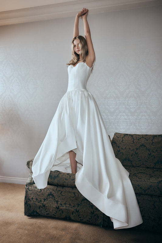 Robe Maxi en Taffetas Carol - Ivoire