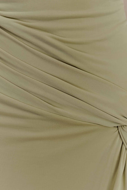 Deanna Robe Maxi à Manches Longues et Plissée - SAGE