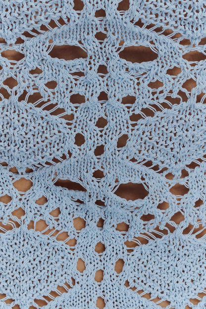 Shorts en Tricot Croisé Aeline - Bleu Ciel