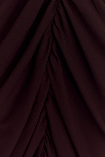 Robe Maxi en Chiffon Alex - Brun Cacao