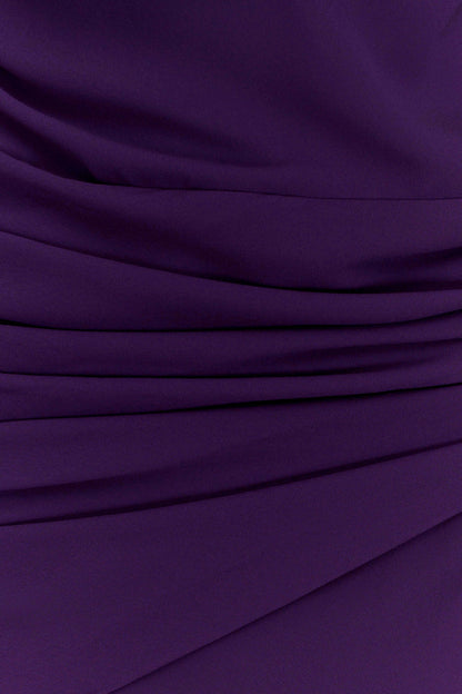 Robe Maxi Giulia en Chiffon à Drapé - Violette