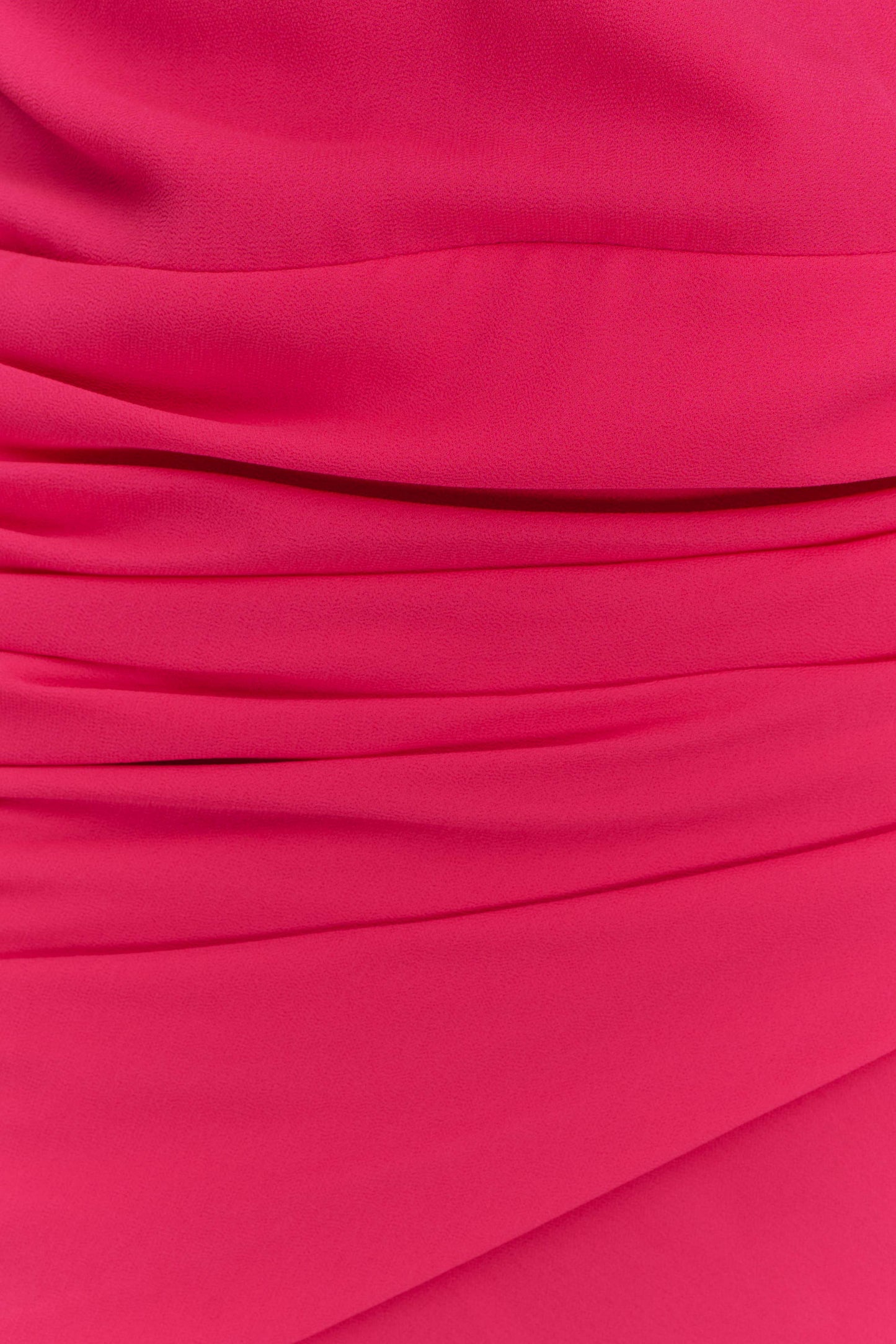 Mini-robe Giulia en mousseline de soie à drapé - Framboise