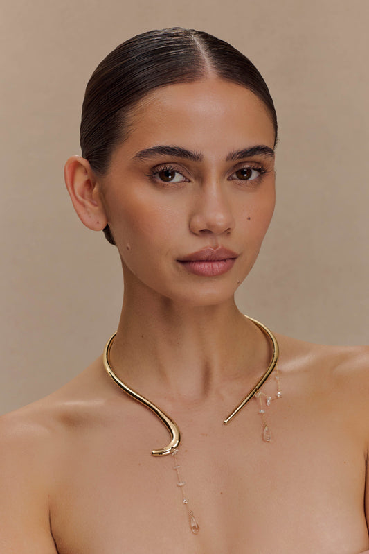 Collier Azura en forme de goutte d'eau - Or