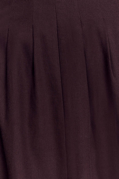 Robe midi en lin à boutons Aysha - Chocolat
