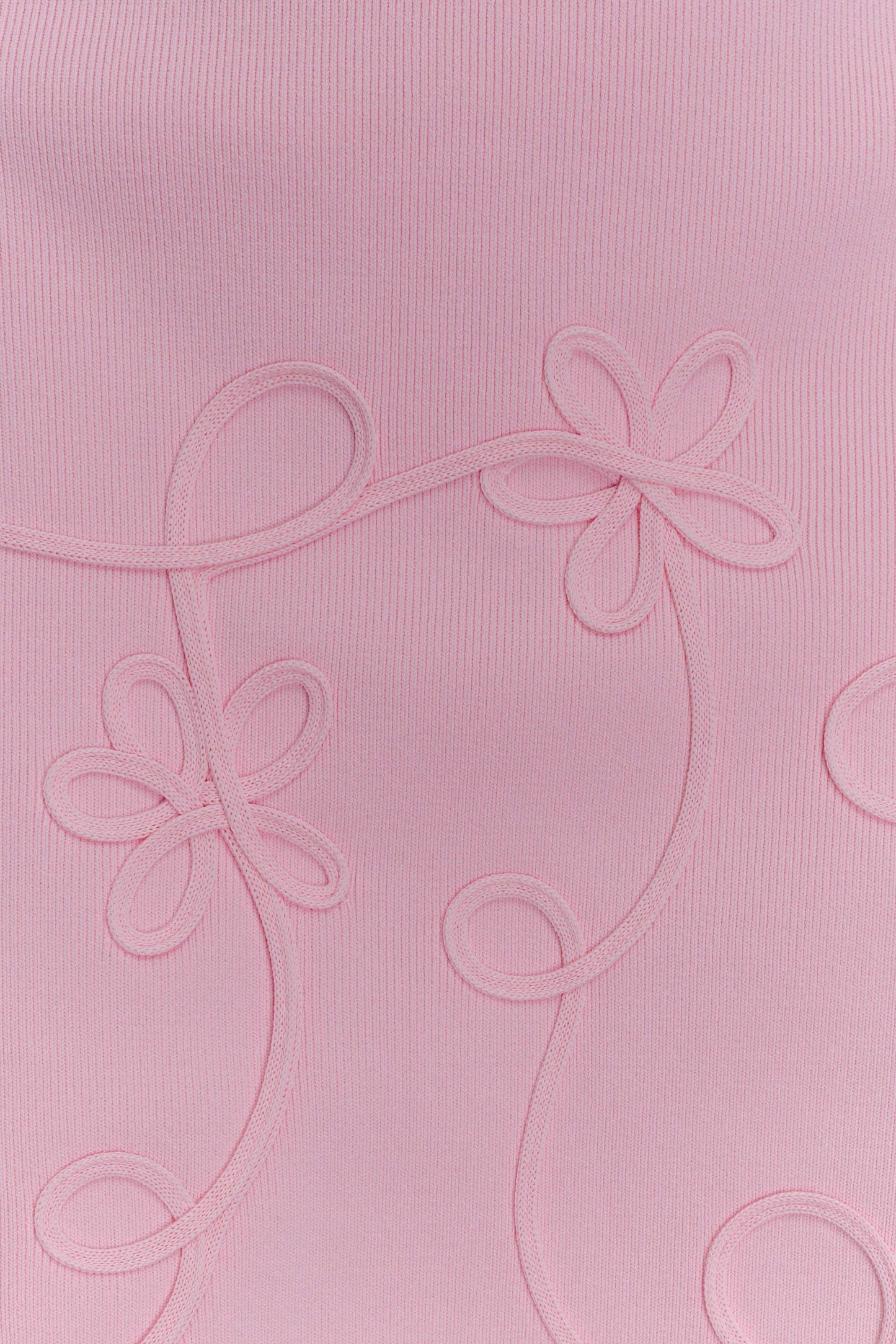 Mini-robe en tricot brodé Brullo - Rose bébé