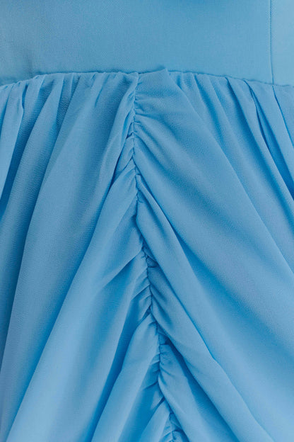 Robe Maxi en Chiffon Alex - Bleu