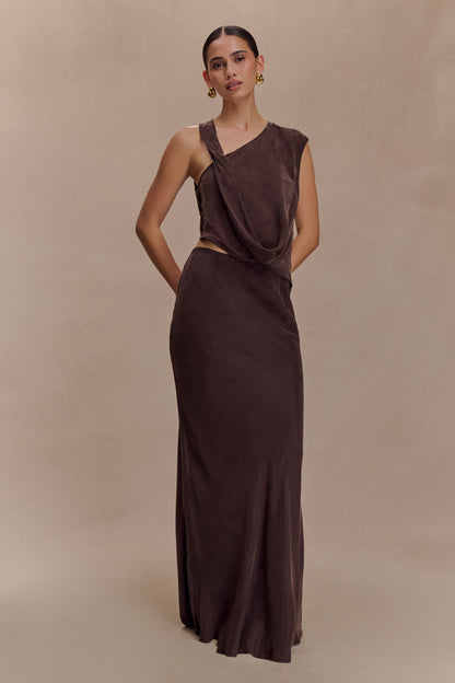 Jupe Maxi Violeta - Chocolat Noir