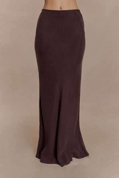 Jupe Maxi Violeta - Chocolat Noir
