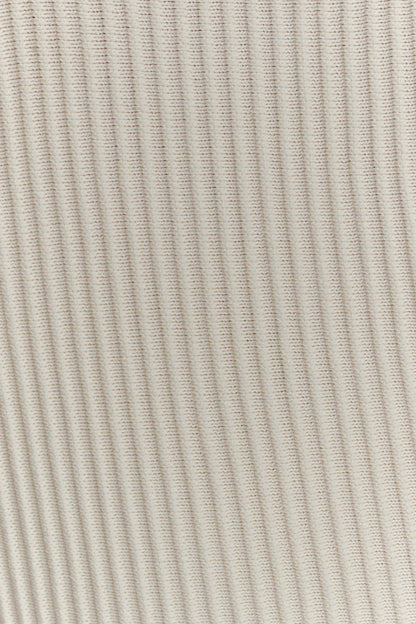 Top en maille à bonnets sans bretelles Elodie - Ivoire