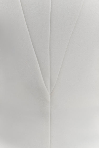 Robe Maxi Kalila en Crêpe Sans Bretelles - Blanche
