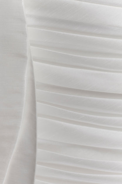 Mini-robe Claudine en taffetas floral - Blanc