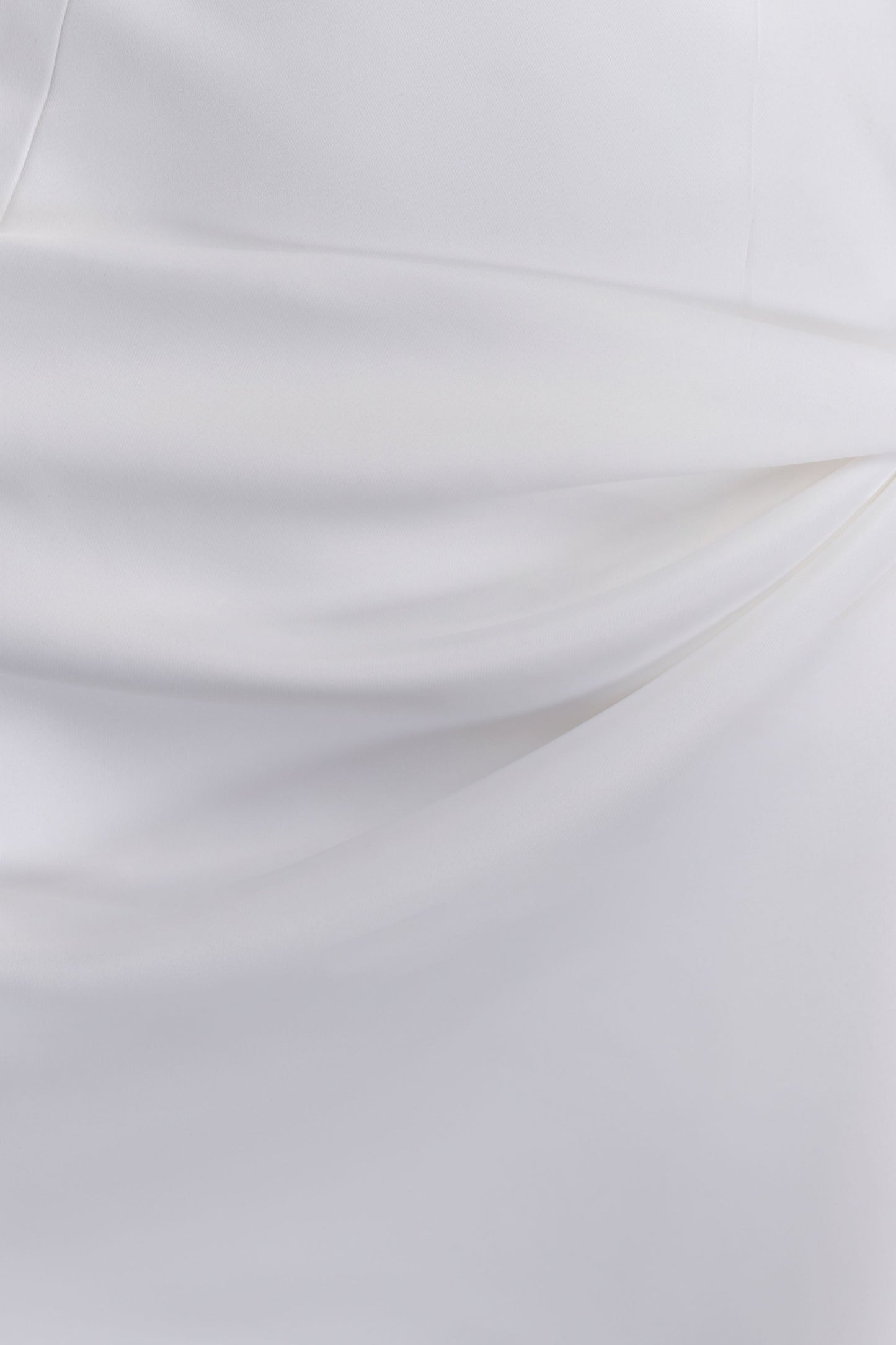 Evianna Robe Mini Gathered Sans Bretelles - Blanche