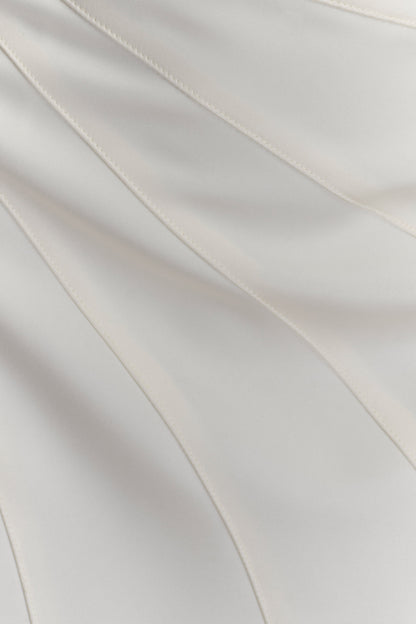 Robe mini en satin Atenea - Blanc