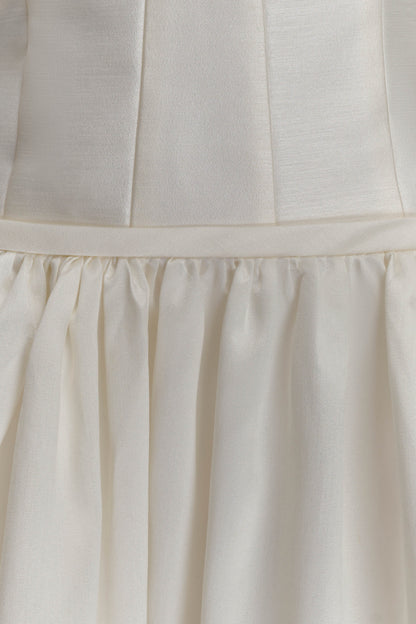 Robe Maxi en Taffetas Carol - Ivoire