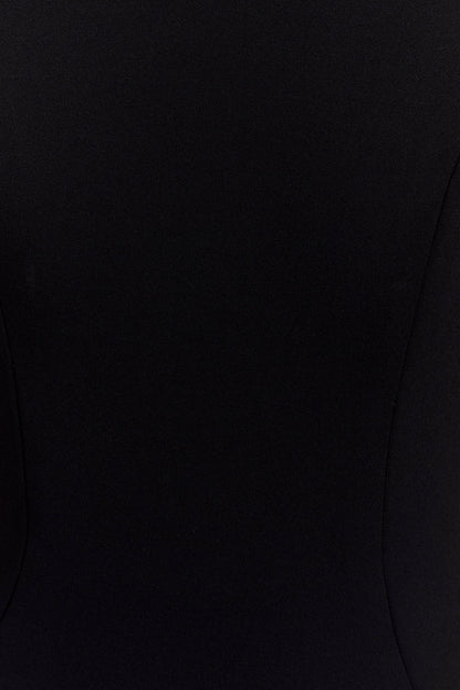 Robe Maxi Milena en Crêpe avec une Seule Épaule - Noire