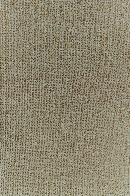 Top en tricot à col montant et manches longues Elowen - Vert pastel