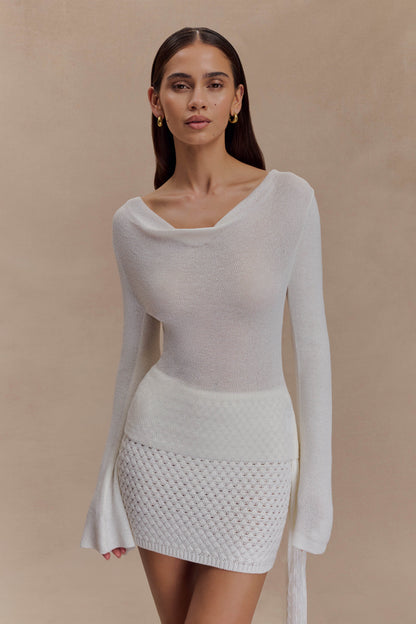 Terrymae Crochet Mini Skirt - White