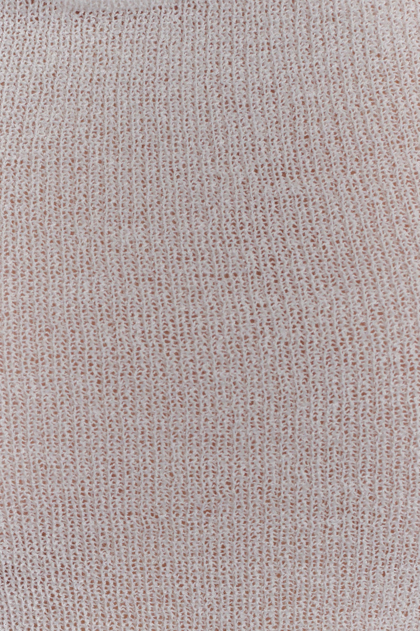 Top en tricot à col montant et manches longues Elowen - Blanc