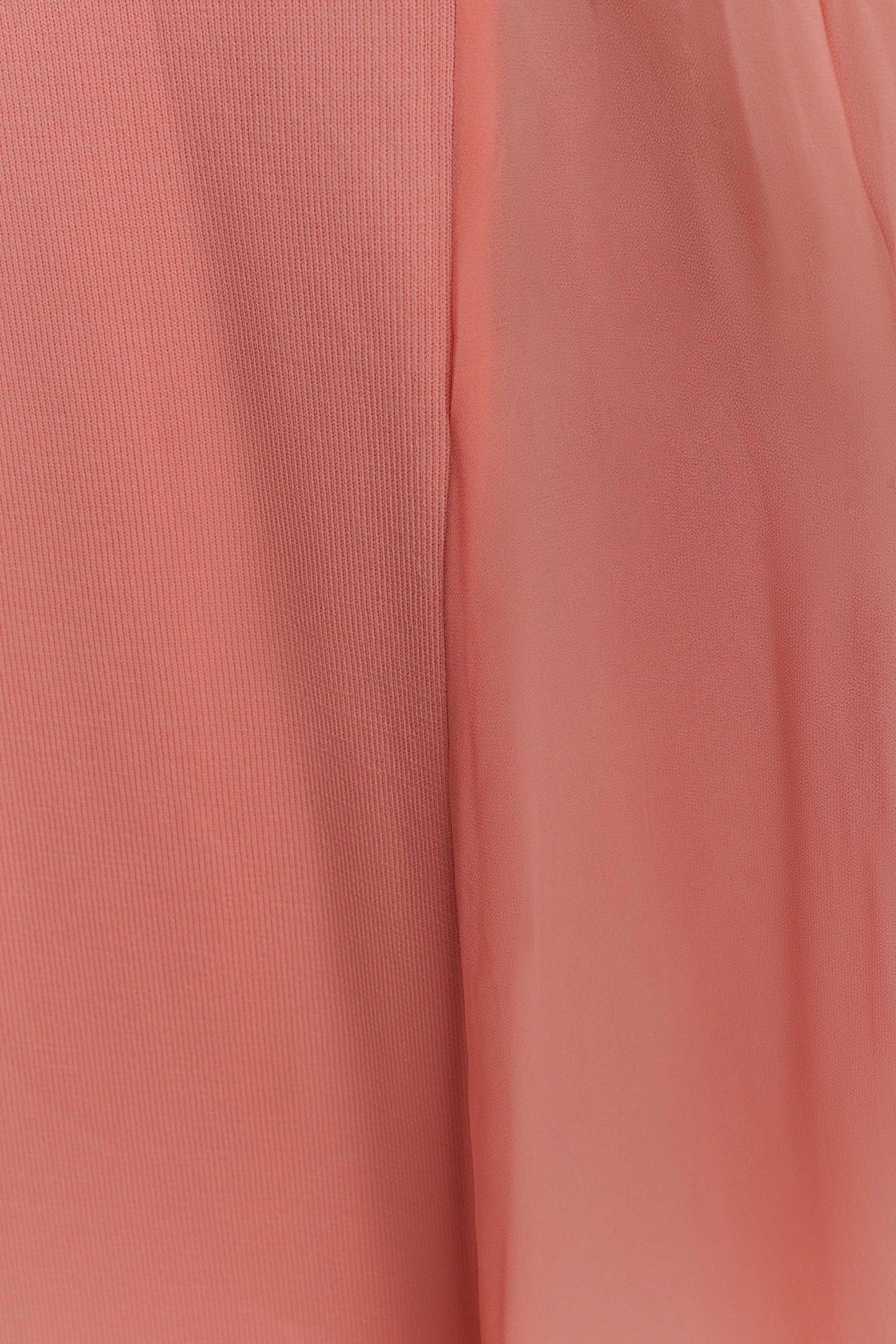 Robe Maxi Soleil en Tricot et Maille avec Décolleté en V - Corail