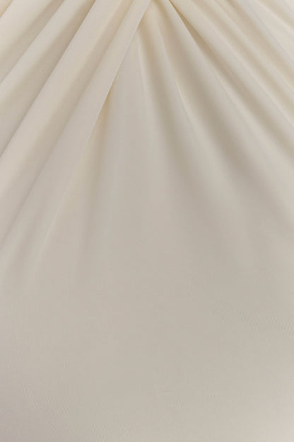 Robe Maxi Halter Élyna à Volants - Ivoire