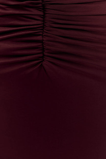 Robe Maxi Slinky et Dentelle Rafaella - Brun-Rouge