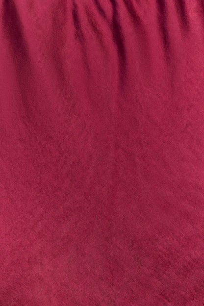 Bella Robe Maxi Halter en Satin - Brun-Rouge