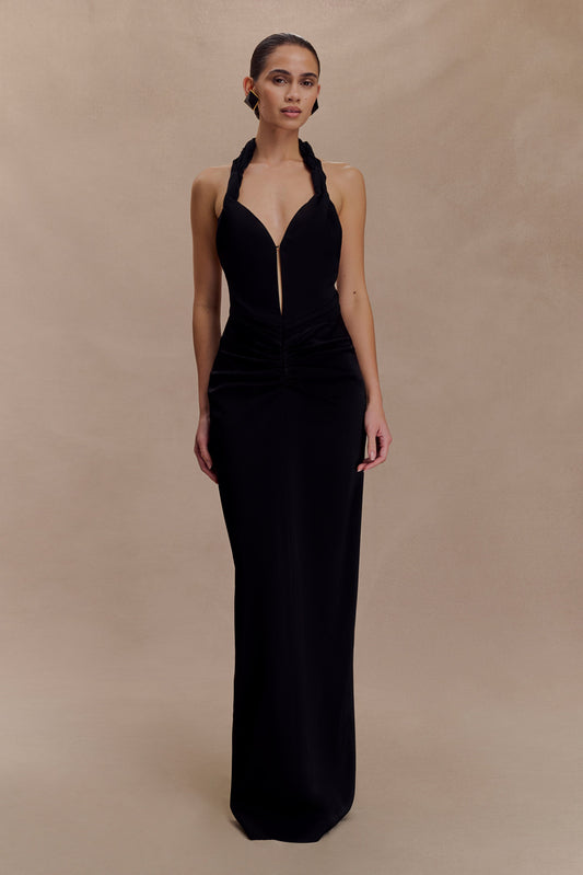 Robe Maxi à Décolleté Bas Vivianne - Noir