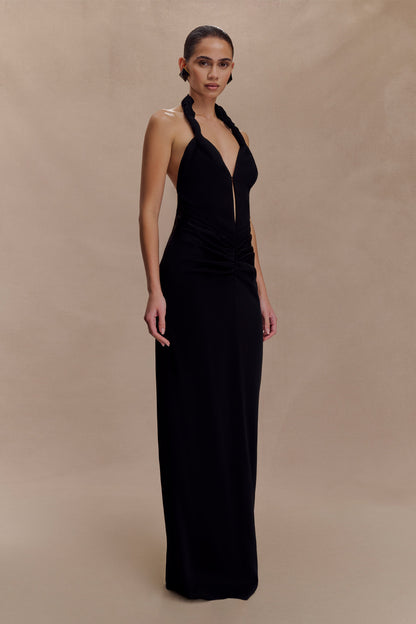 Robe Maxi à Décolleté Bas Vivianne - Noir