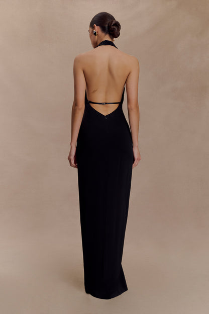 Robe Maxi à Décolleté Bas Vivianne - Noir